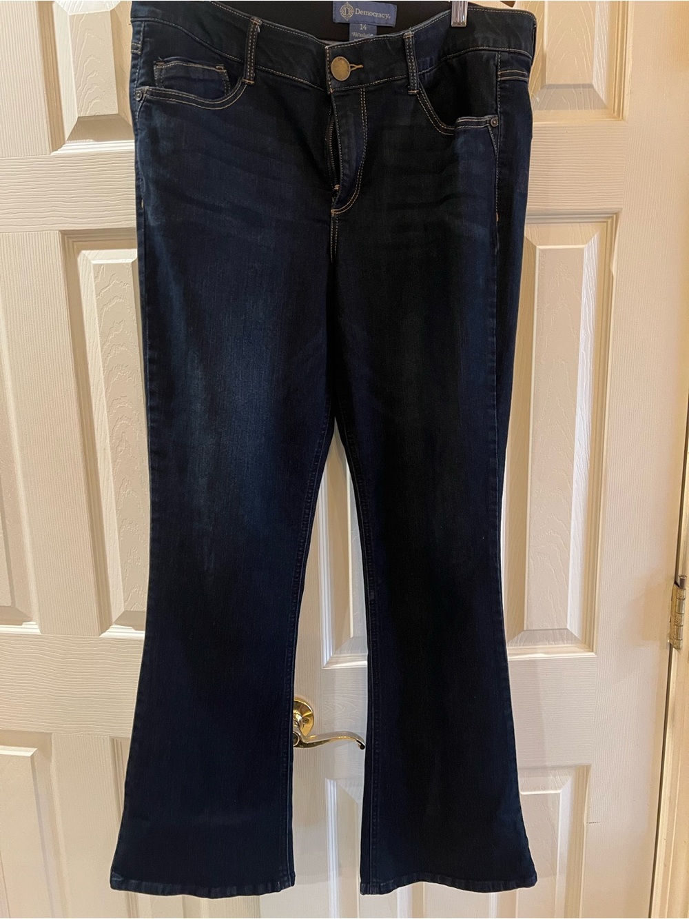 Democracy Women's Dark Indigo Wide Leg Jeans - Picture 1 of 12
